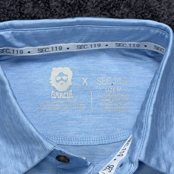 Sec 119 - 2022 Jerry Garcia Family Collared Embroidered Logo Long Sleeve Shirt M - Picture 5 of 11
